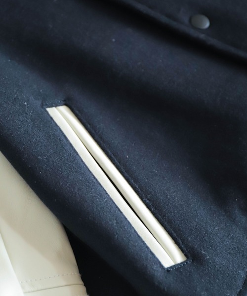 NOMBRE IMPAIR スタジャン ロゴ刺繍入リ スタジャン レディース