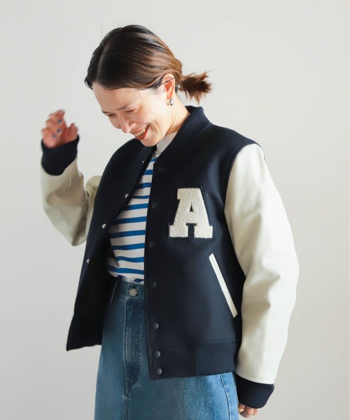 NOMBRE IMPAIR（ノンブルアンペール） スタジャン ロゴ刺繍入リ