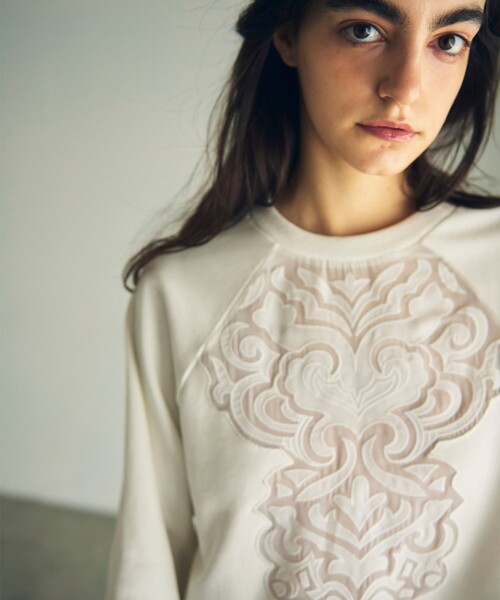 tシャツ オーナメントカットトップ レディース GRACE CONTINENTAL tシャツ オーナメントカットトップ