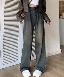 GEMEDA ジーンズ デニム デニムパンツ タックスーパーワイド
