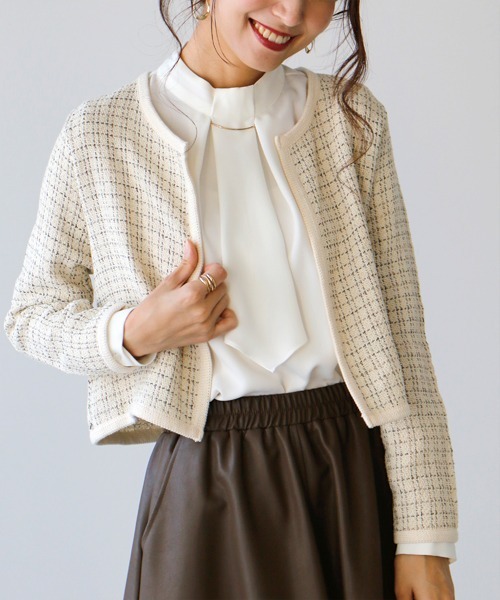 Ehre style ブラウス シャツ 結ばなくて大丈夫。着るだけで完成