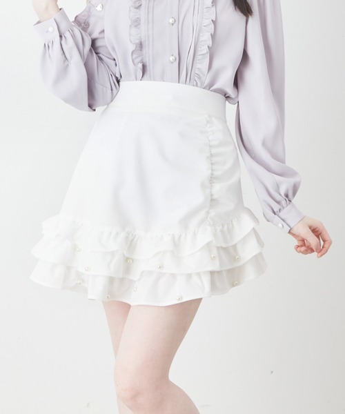 Ank Rouge スカート アシンメトリーフリルスカート : ZOZOTOWN