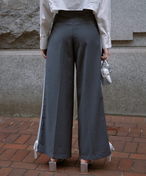 eimy istoire  ワイドパンツ eimy istoire パンツ リボンラインワイドパンツ レディース