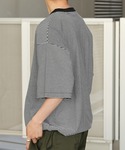 tシャツ ドローコード ピンボーダー半袖リンガ...の詳細画像3