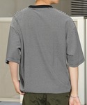 tシャツ ドローコード ピンボーダー半袖リンガ...の詳細画像4
