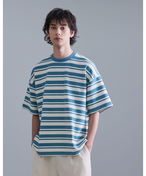 revo  タロー様 セール】Revo. ワッフルボーダー SS Tee（Tシャツ/カットソー