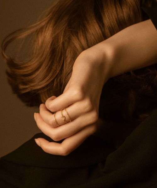 les bonbon 指輪 「les bonbon」moonlight chain ring ムーン