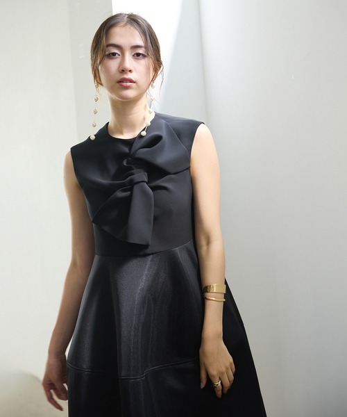 Audie a Muses ワンピース タックリボンワンピース レディース 