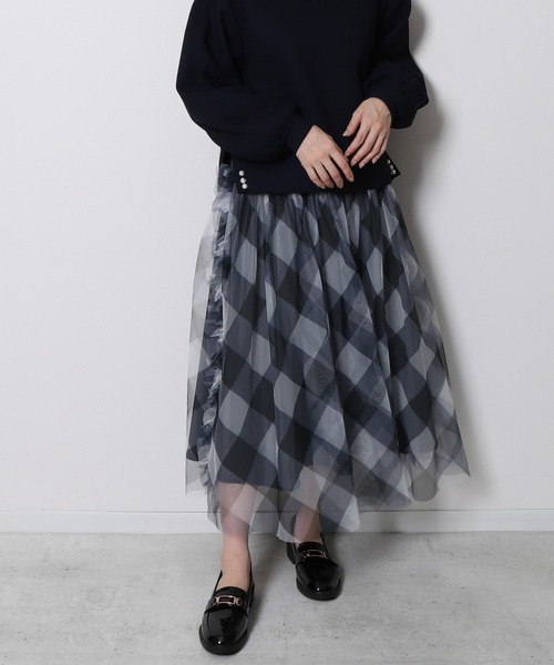 Re.Verofonna スカート リバーシブルチュールスカート