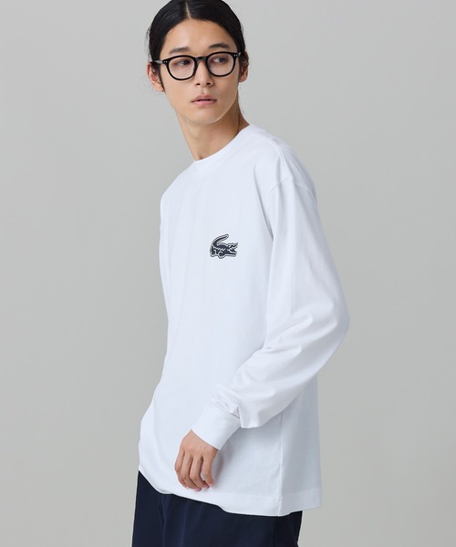 よし:LACOSTEオーバーサイズバックプリントロングスリーブTシャツL LACOSTE（ラコステ） tシャツ 「オンライン限定」LACOSTE オーバー