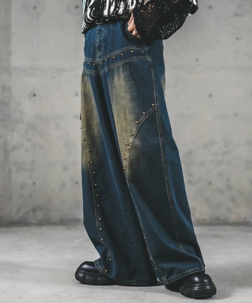 Shoowtime（ショウタイム） ジーンズ ビンテージウォッシュスタッズ