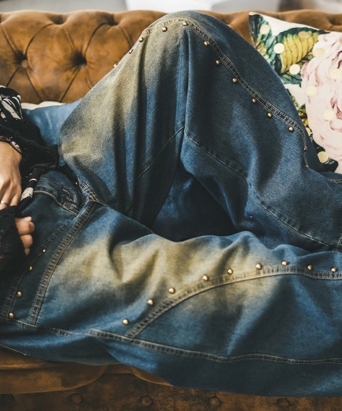 Shoowtime（ショウタイム） ジーンズ ビンテージウォッシュスタッズ