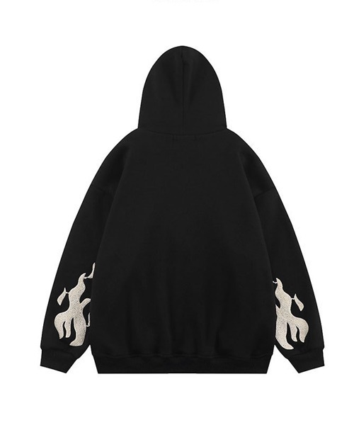 Ressaca（レサーカ） パーカー オーバーサイズサガラ刺繍フード付き