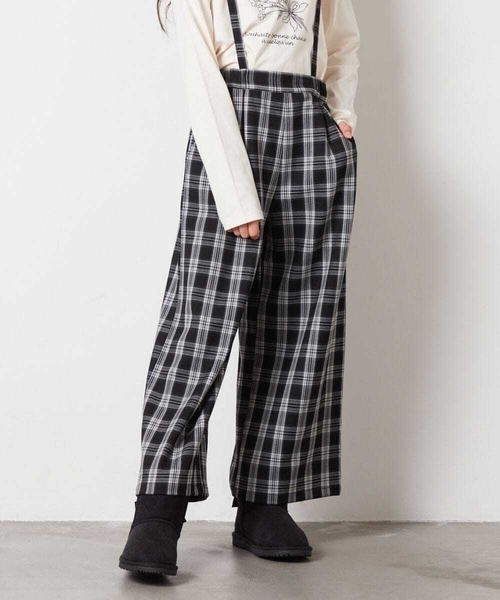 a.v.v パンツ 「140-150」サスペンダー付きワイドパンツ キッズ