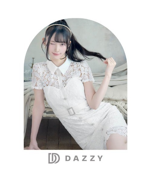 DAZZY（デイジー） パーティードレス ドレス ケミカル フラワー レース