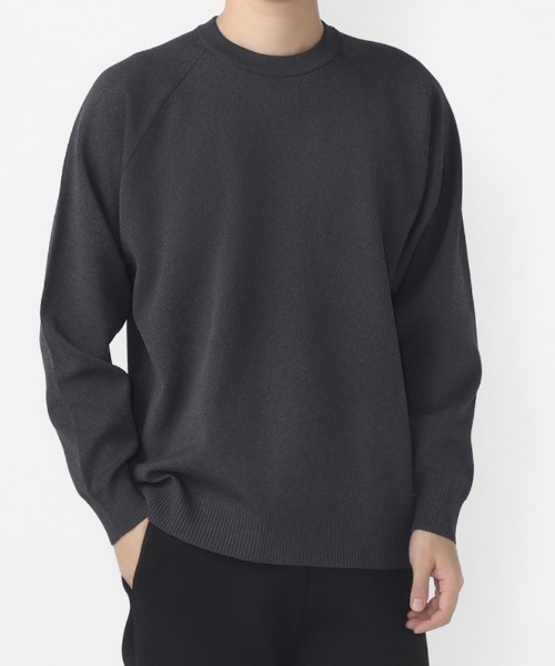 TIGORA（ティゴラ） ウォッシャブルニットクルーネック メンズ