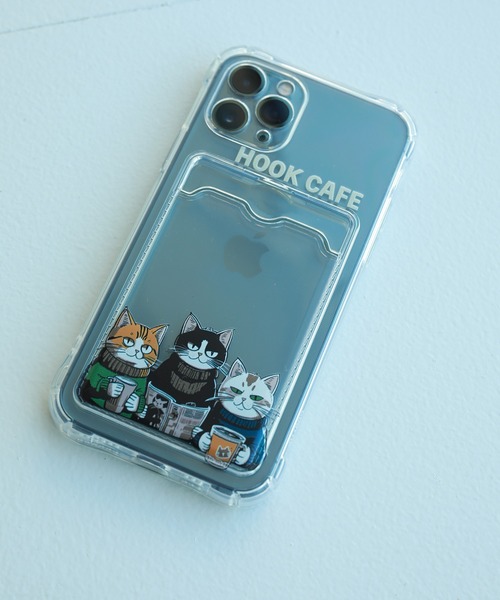 スマホケース HOOK -original- 猫カフェカードケース付きスマホケース