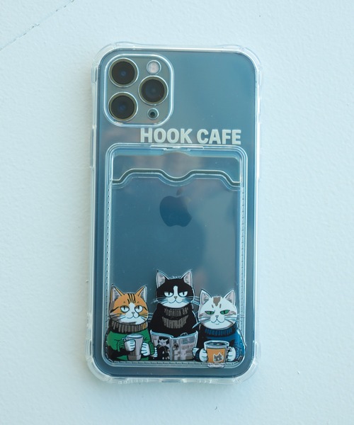 スマホケース HOOK -original- 猫カフェカードケース付きスマホケース