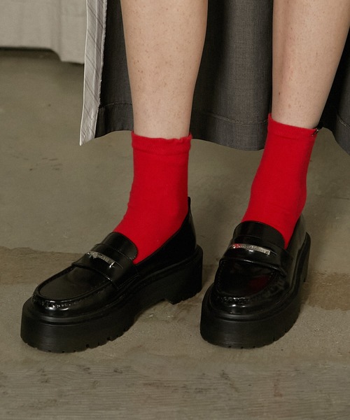 PRANK PROJECT ローファー　黒　38サイズ PRANK PROJECT ローファー 厚底ローファー / Platform Loafers