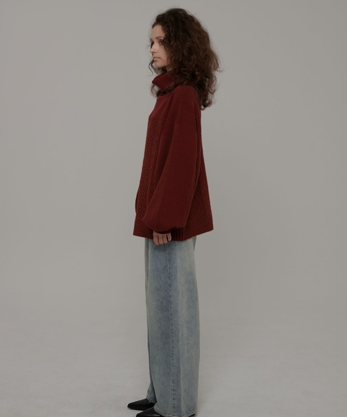 ニット セーター THEODORIC.dy Toggle Cable Pullover トグルケーブルプルオーバー レディース THE MILES ニット セーター THEODORIC.dy Toggle Cable Pullover