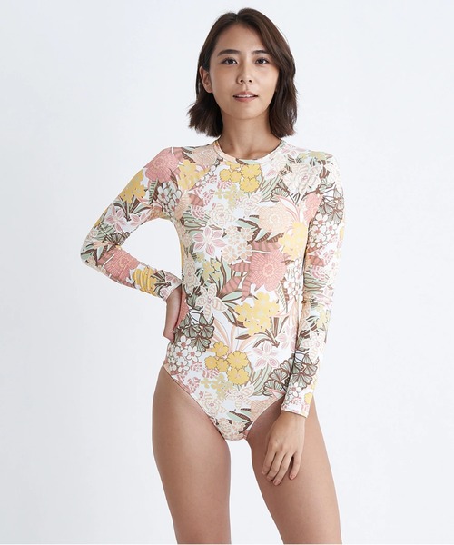 ROXY 花柄ラッシュガード 上下セット☆☆ ROXY ラッシュガード VIVA LA VIDA ONESIE /ロキシー花柄