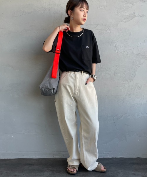tシャツ 「LACOSTE/ラコステ」 ワンポイントロゴ クルーネックTシャツ レディース メンズ LACOSTE tシャツ 「LACOSTE/ラコステ」 ワンポイントロゴ クルー