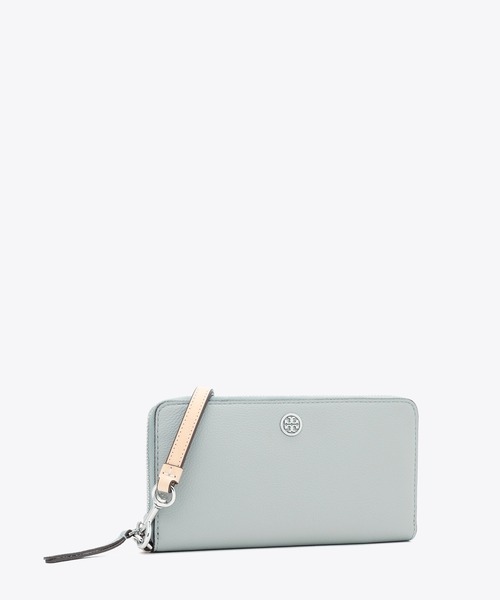 人気★Tory Burch ロビンソン ペブルド ジップ ウォレット★上品 ロビンソン ジップ スリム ウォレット: レディース 財布 | Tory