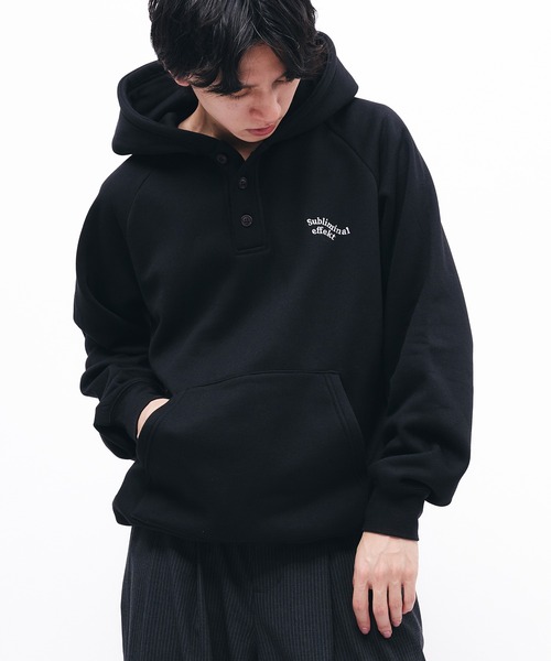 PACS 21AW Henry Neck Hoodie 2 スウェットパーカー Adoon plain パーカー HENRY NECK WAVE LOGO HOODIE / ヘンリー