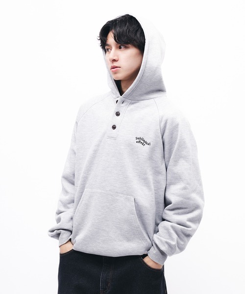 PACS 21AW Henry Neck Hoodie 2 スウェットパーカー Adoon plain パーカー HENRY NECK WAVE LOGO HOODIE / ヘンリー
