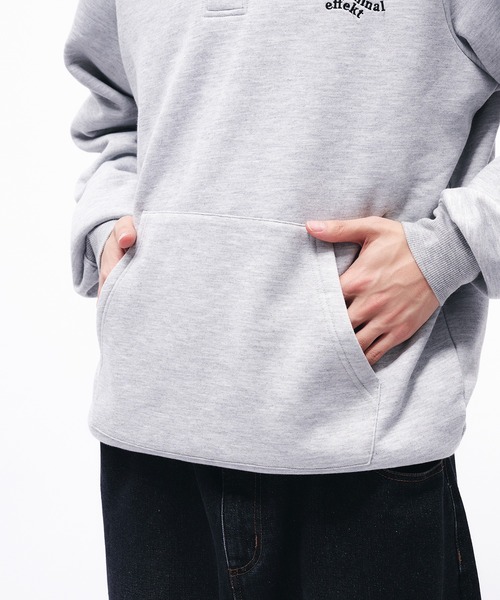Adoon plain パーカー HENRY NECK WAVE LOGO HOODIE / ヘンリー