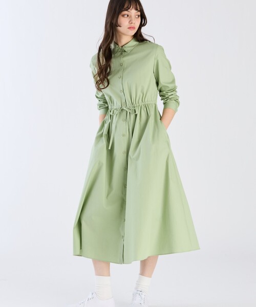 To b. by agnes シャツワンピース ロングスリーブシャツドレス
