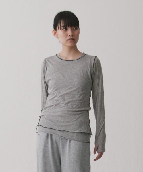 tシャツ COUP DE FOUDRE layered long sleeve t-shirt レディース