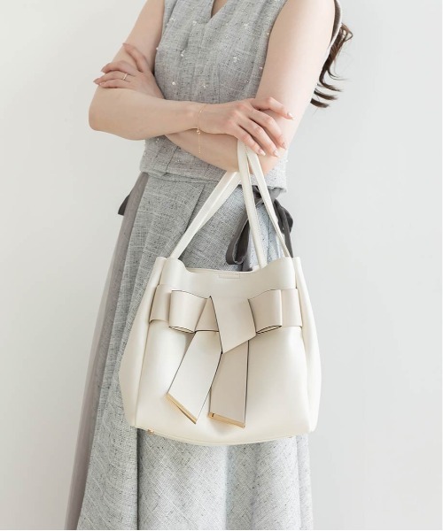 RANDA トートバッグ 「A4対応」リボントートバッグ レディース