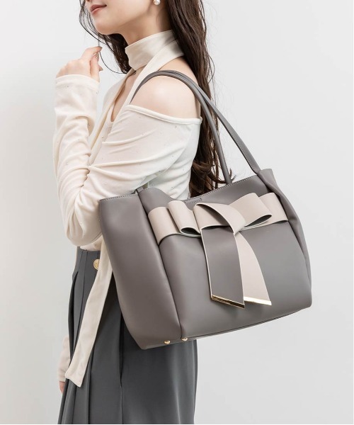 RANDA トートバッグ 「A4対応」リボントートバッグ レディース