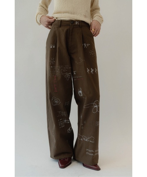 Knuth Marf（クヌースマーフ） パンツ high waist tattoo pants