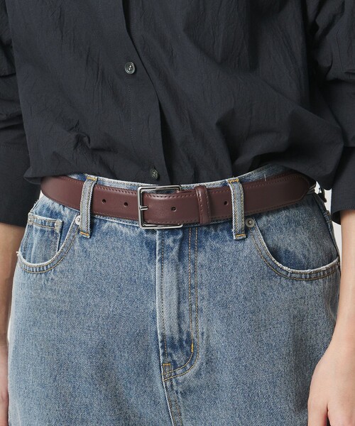 MARW 本革 レザーベルト 黒 マルゥ ユナイテッドアローズ MARW UNITED ARROWS（マルゥ ユナイテッドアローズ） ベルト 「MARW