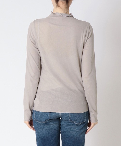 tシャツ 斜行ガーゼ シアーハイネックトップス レディース Jines tシャツ 斜行ガーゼ シアーハイネックトップス レディース