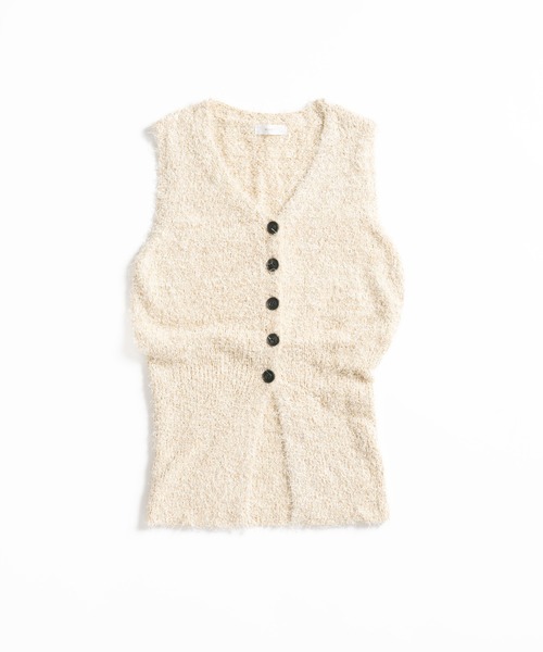 MUHET ベスト ジレ v neck knit vest / Vネックニットベスト