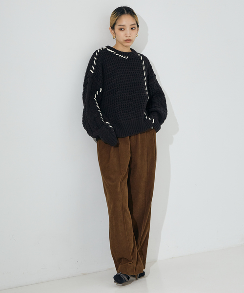 「NOMINE」 長袖ニット フリー ベージュ レディース_画像2