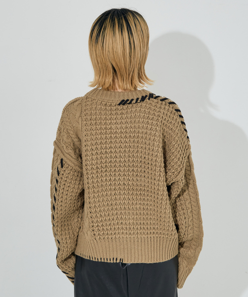 「NOMINE」 長袖ニット フリー ベージュ レディース_画像5