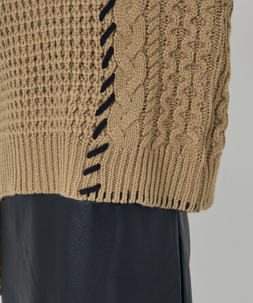 「NOMINE」 長袖ニット フリー ベージュ レディース_画像9