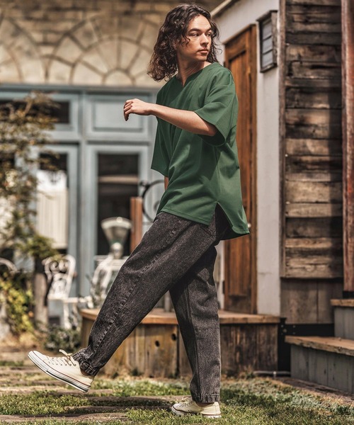 CAMBIO（カンビオ） tシャツ mt9662-ルーズシルエットキーネックT