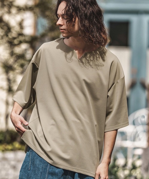 CAMBIO（カンビオ） tシャツ mt9662-ルーズシルエットキーネックT