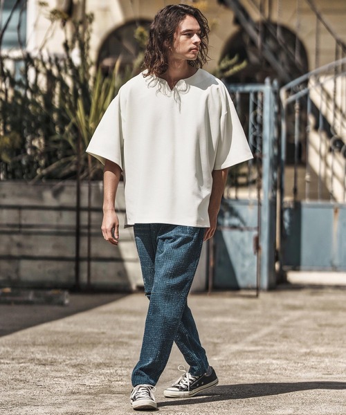 CAMBIO（カンビオ） tシャツ mt9662-ルーズシルエットキーネックT