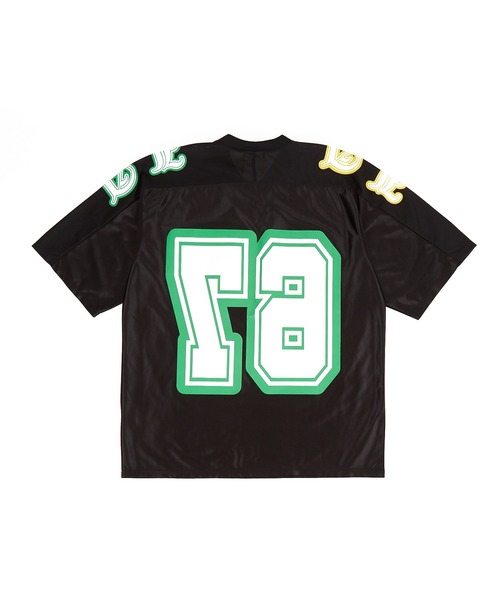 tシャツ a.p.o.v. ナンバリングビッグプリントメッシュ切替