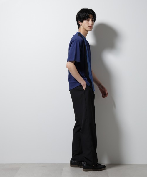 3点分ナノユニバース　半袖カットソー　Tシャツ　ブルー 3点分ナノユニバース 半袖カットソー Tシャツ ブルー 【公式通販】