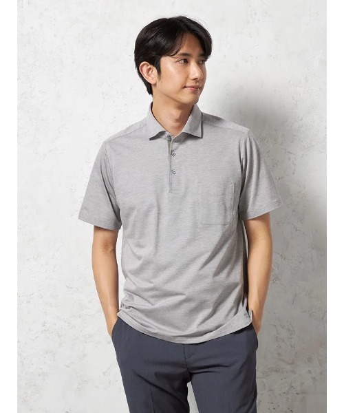 ポロシャツ 「WEB限定」半袖 ワイドカラー 吸汗速乾 イージーケア