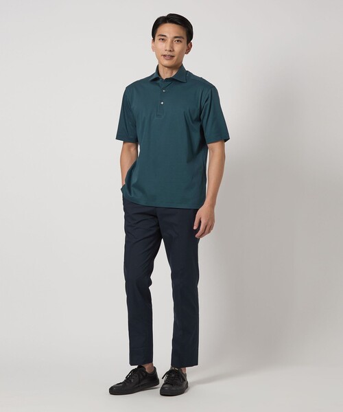 ロゴ付きグリーンポロシャツ ロゴ付きグリーンポロシャツ 25SS｜WEB限定】MEN スクエアロゴ