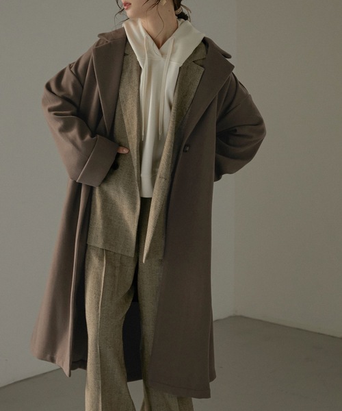 「Fashion Letter」 チェスターコート M ブラウン レディース_画像8