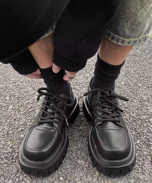 【美品】スニーカー 厚底 WESTBOY 韓国ファッション WESTBOY スニーカー 厚底レザースニーカーWO25S10SH01「WB